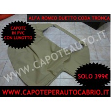 Capote cappotta per Alfa Romeo Duetto pvc beige coda tronca (1971/1994) 